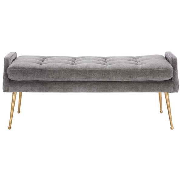 Safavieh Everdeen Bench, Charcoal & Gold BCH5200C - main